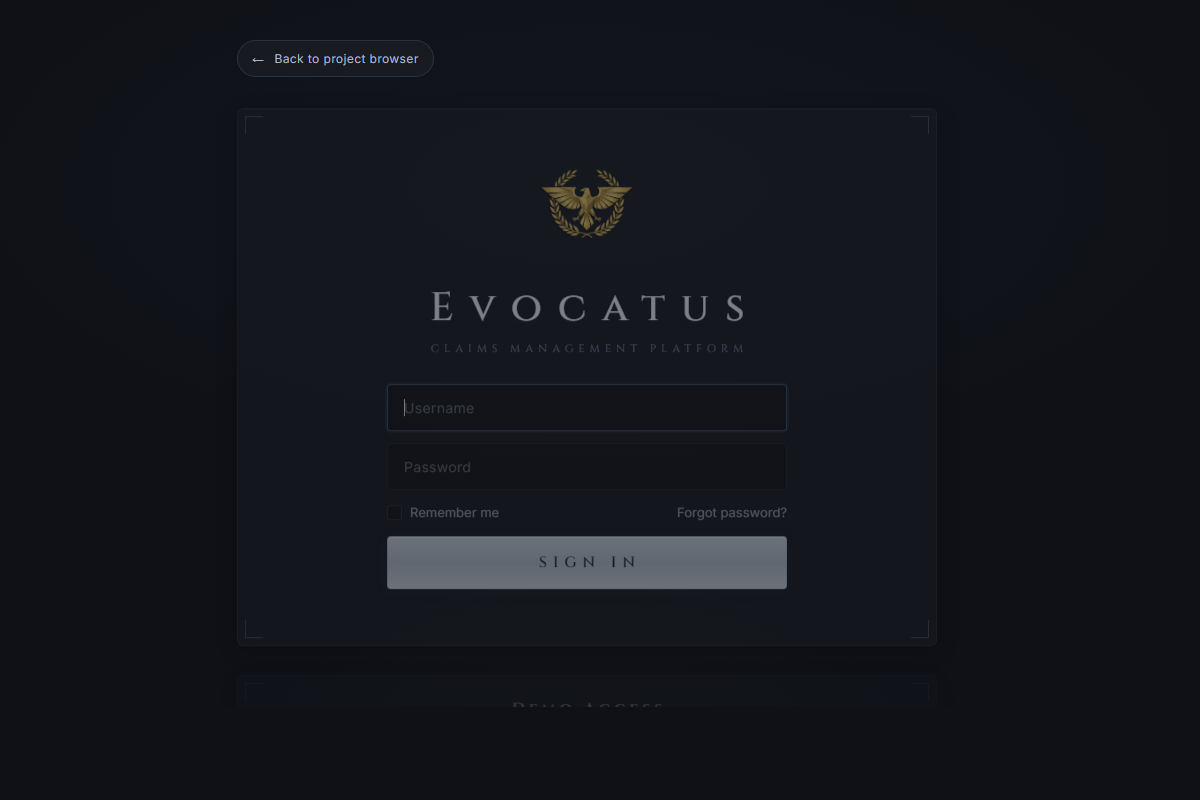 Claims Management Demo preview
